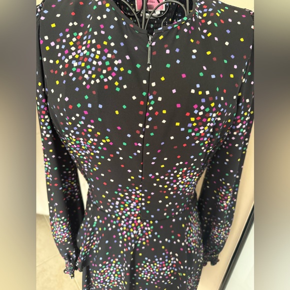 Kate Spade Confetti Print Smocked Dress, Preowned In Excellent Condition Size 4. - Picture 4 of 7